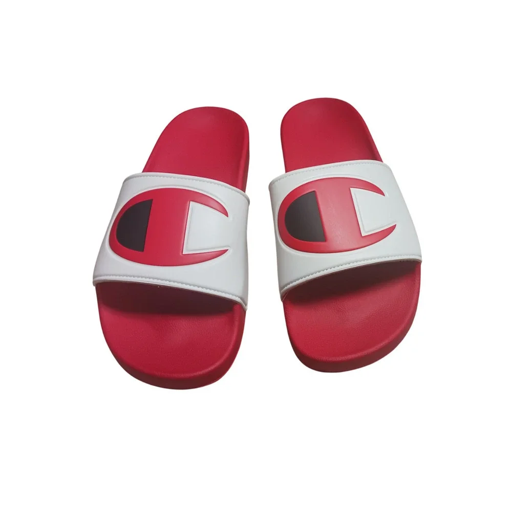 Champion Ipo Classic CB Scarlet Mens Red White Black Sandals Slides Size 11 New